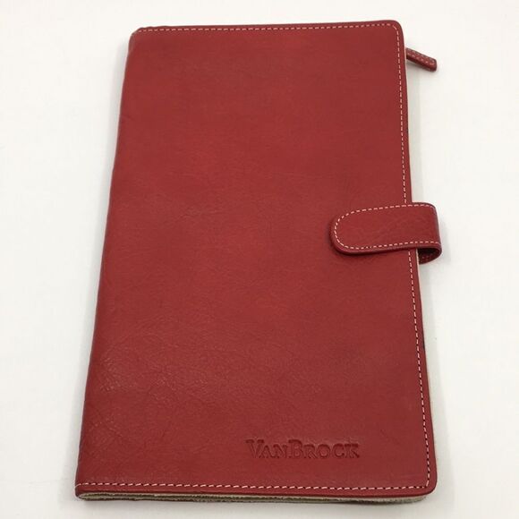 Vanbrock Red Faux Leather Travel Jewelry Case - Picture 1 of 16